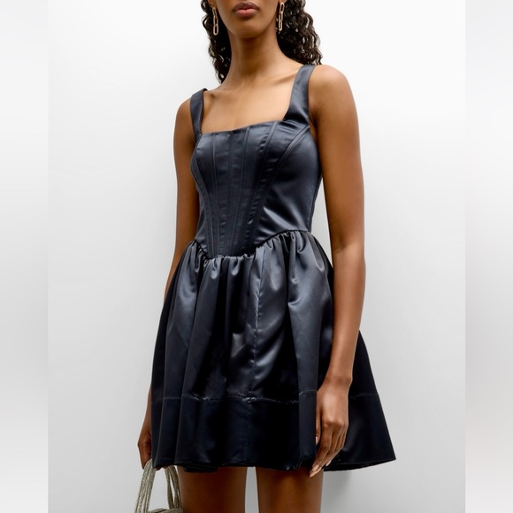 🌺🎉HP🎉🌺 NWT Staud Landscape Mini Dress Black - Picture 2 of 16